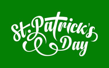 St. Patricks day calligraphic text