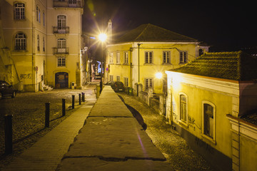 old building in the night in Coimbra