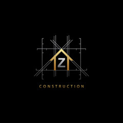 Golden House Z Letter Concept Logo
