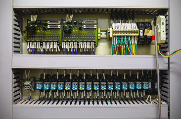 Wiring PLC control net terminal connection,Synchronization,Generator Protection in the cabinet in coal power plants.