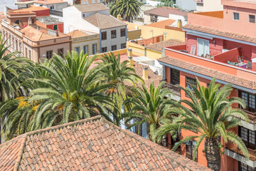 View of part of the city of La Laguna, on the island of Tenerife, Canary Islands, Spain