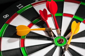 dartboard business success concept
