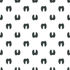 Seamless pattern, animal foot vector background illustration. Boar footprint.