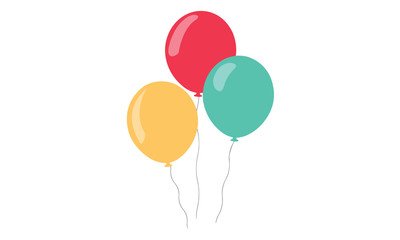 Red Green Yellow Balloons Vector