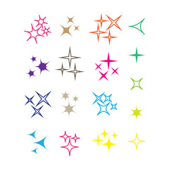 Sparkles, glowing light effect stars and bursts. Bright firework, decoration twinkle, shiny flash