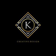 Classic Geometric K Letter Logo