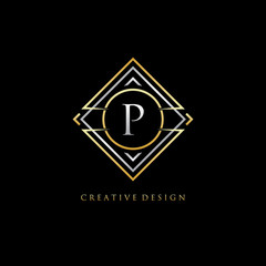 Classic Geometric P Letter Logo