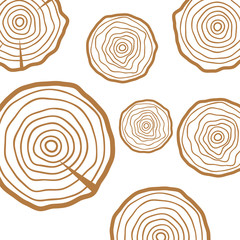 Cross section of the tree. Abstract age annual circle tree background