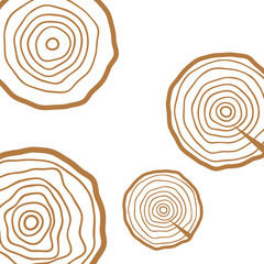 Vector tree rings. Wood texture vector. Abstract circle tree background