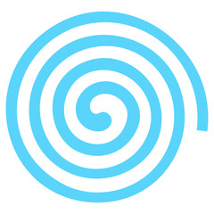 Psychedelic spiral with radial rays. Swirl spin comic vector