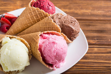 Ice cream waffle cones