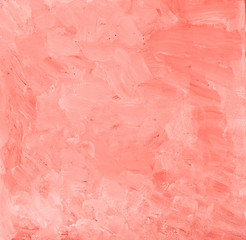 Acrylic background. Brush strokes paint a coral color. Gentle background