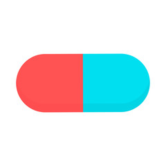 Drugs and Pills isolated on white background, Medical pill, Tablet symbol. Vector Illustration.
