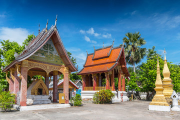 Wat Sen, Luang Prabang also known as Wat Sene Souk Haram is a Buddhist temple located in Luang Phrabang, Laos. - obrazy, fototapety, plakaty