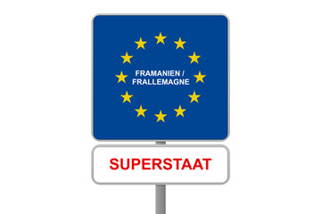 Superstaat Framanien Frallemagne Deutschland Frankreich Supermacht
