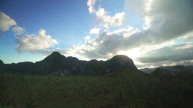 Timelapse Vinales valley sunset