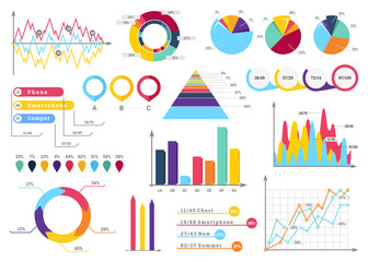 Set elements of infographics. Info bars, graphycs.