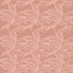 Flower. Vector seamless pattern.Seamless pattern can be used for wallpaper, pattern fills, web page background,surface textures.