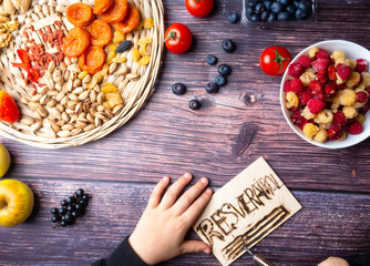 antioxidants, resveratrol food with text RESVERATROL
