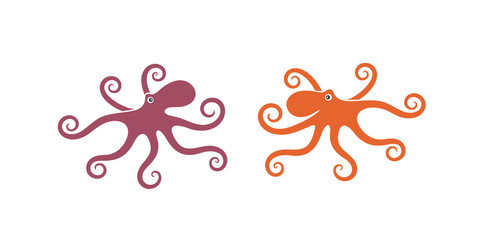 Octopus logo. Isolated octopus on white background © oleg7799