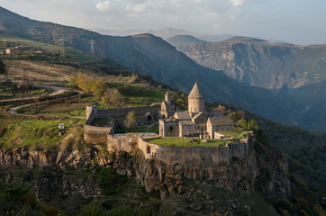 The Monastery of Tatev is a 9th century Armenian monastery
