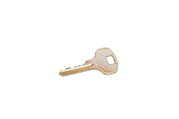 Iron key, white background, isolated
