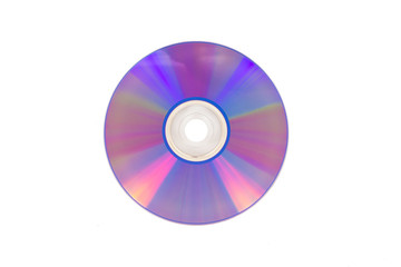 Laser CD, on white background, isolated.