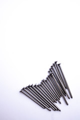 set of nails isolated on white
