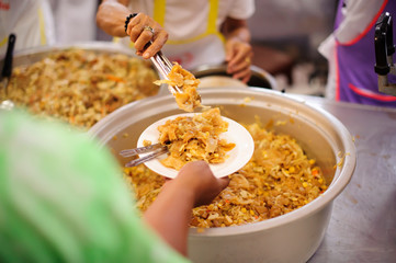 Food Donations for Homeless : Concept of sharing