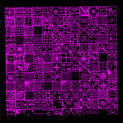 Abstract, psychedelic pattern, mosaic