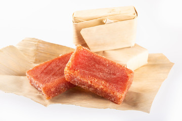 Traditional Colombian sweet from the Velez town in Santander called Bocadillo