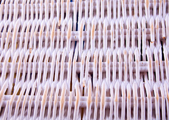 Natural white bamboo wicker background, wicker texture