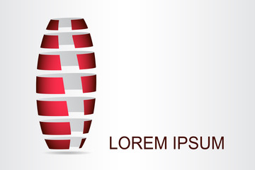 Abstract technology logo stylized spherical surface with abstract shapes. This logo is suitable for global company, world technologies, media and publicity agencies 