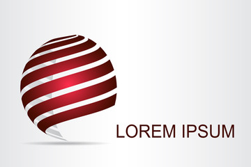 Abstract technology logo stylized spherical surface with abstract shapes. This logo is suitable for global company, world technologies, media and publicity agencies 