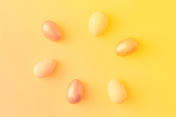 Flat lay easter composition