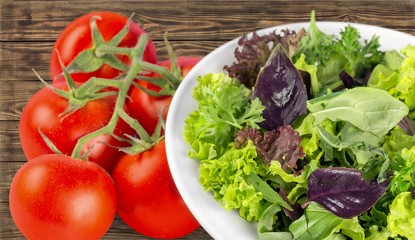 Fresh mixed vegetables salad in a bowl