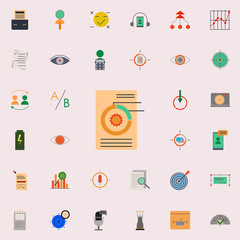 colored data analysis icon. marketing and business and digital marketing icons universal set for web and mobile