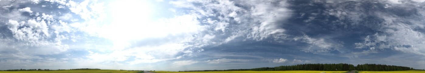 landscape with river and clouds