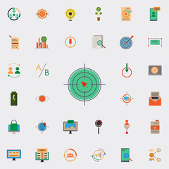 colored behavioral targeting icon. marketing and business and digital marketing icons universal set for web and mobile