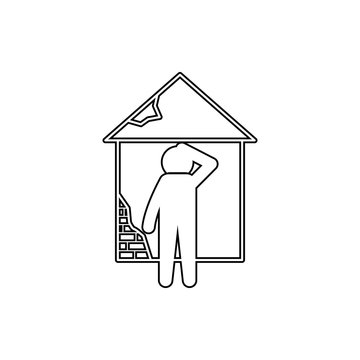 recommend clip art: house of a beggar icon. Element of Poor peaple for mobile concept and web apps icon. Thin line icon for website design and development, app development