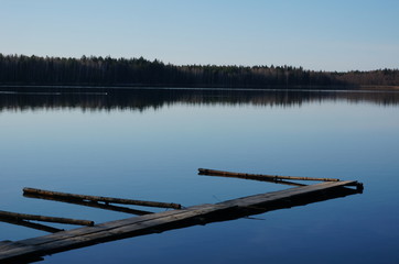 Kroman lake in Belarus