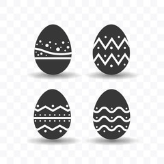 Set of easter egg icon simple flat style vector illustration.