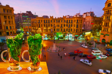 Mint tea in Cairo Downtown, Egypt