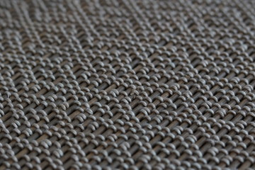 Close-up view of bamboo mat