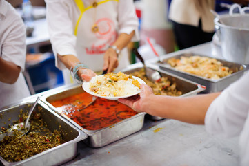 Feeding helps eliminate the hunger of many people.