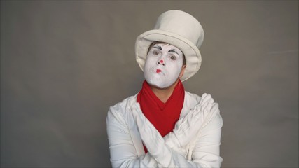 Emotion of doubt.. Mime in doubt.