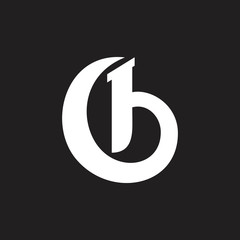 letter cb simple logo vector