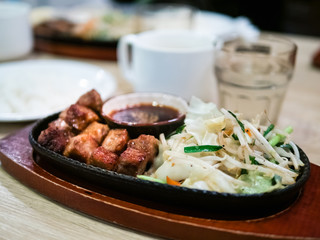 Japanese diced beef steak
