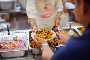 Distribute free food to the poor - share food for the hungry