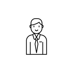 employee, user, worker icon. Element of Human resources for mobile concept and web apps illustration. Thin line icon for website design and development, app development